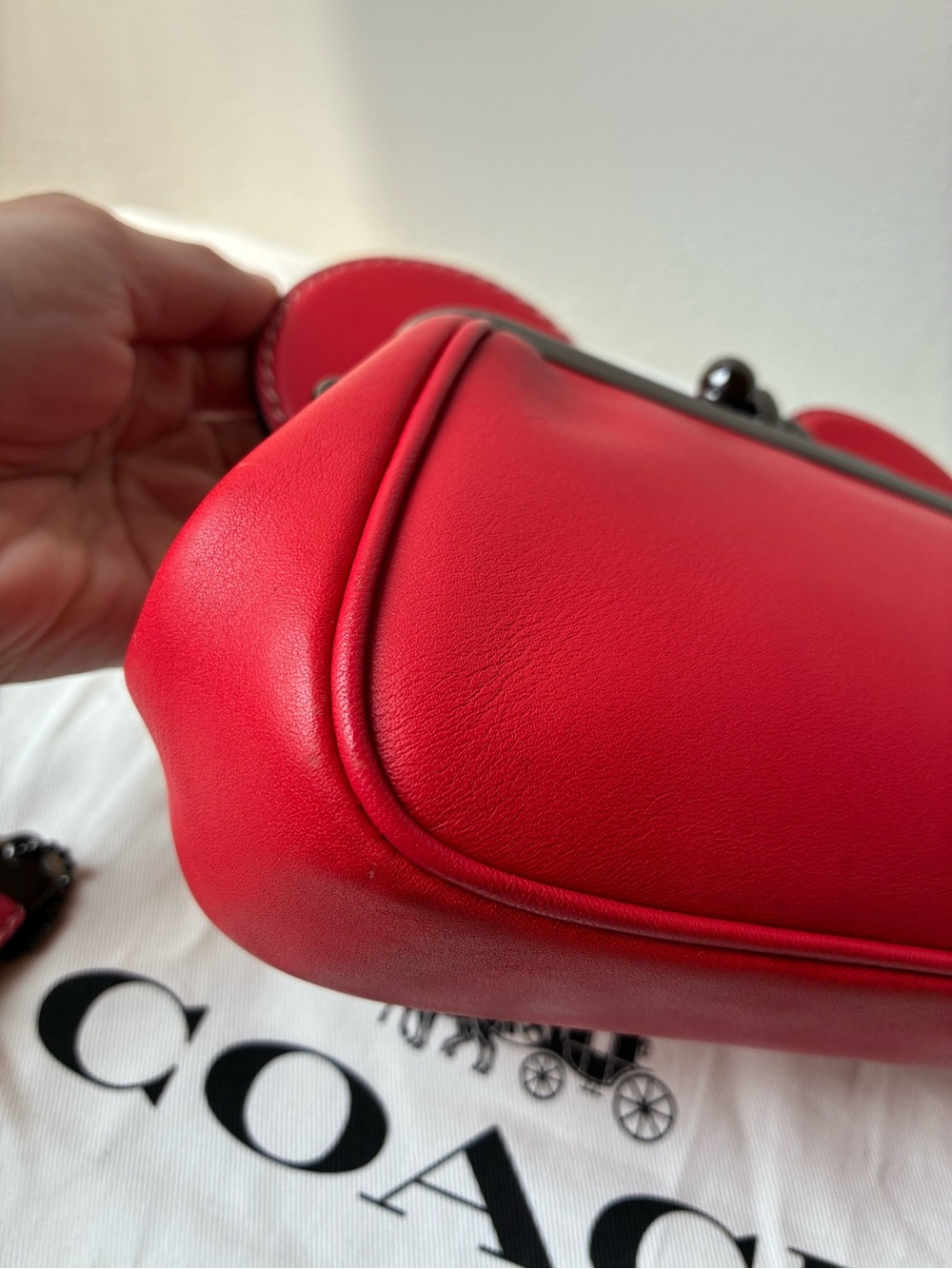 Coach 1941 x Disney Mickey Mouse Ears Red Kisslock Wristlet/Clutch - Picture 7 of 11